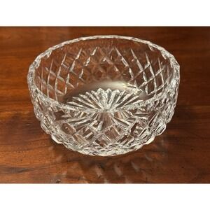 Canterbury by Ceska 6"‎ Crystal Bowl Diamond Pineapple Cut Blown Glass